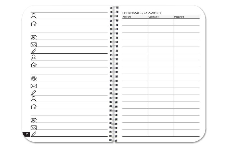 BookFactory Little Black Book/Pocket Address Book/Mini Black Address Book - 100 Pages, 3.5'' x 5.25'', Wire-O (Made in USA) - Image 3